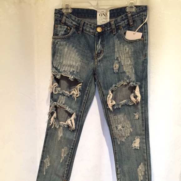 ONE TEASPOON FREEBIRD JEANS NWT Size 26 RARE! - Picture 2 of 10